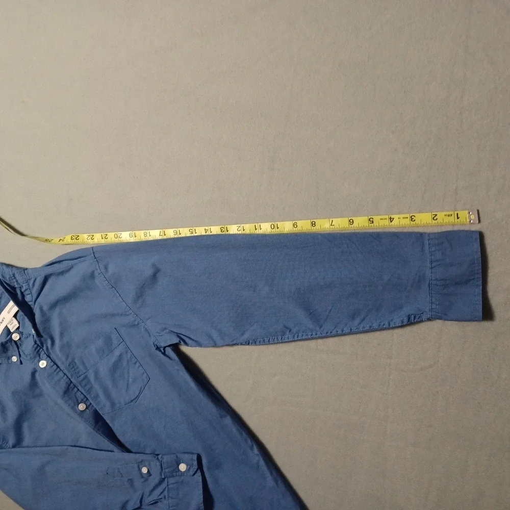 Old Navy Boys‎ Blue Built-In Flex Long Sleeve Button Down Shirt XL 14-16 Husky